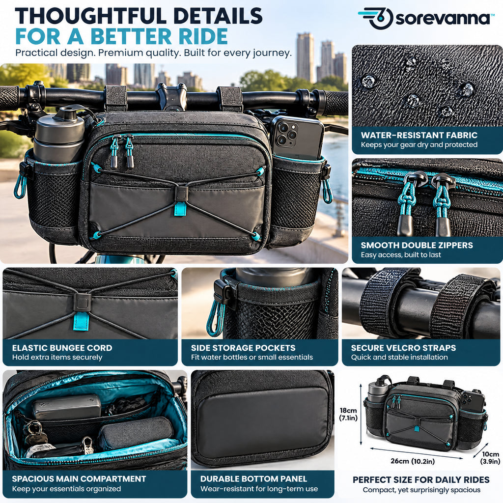 sorevanna™ Handlebar Organizer Bag view 2