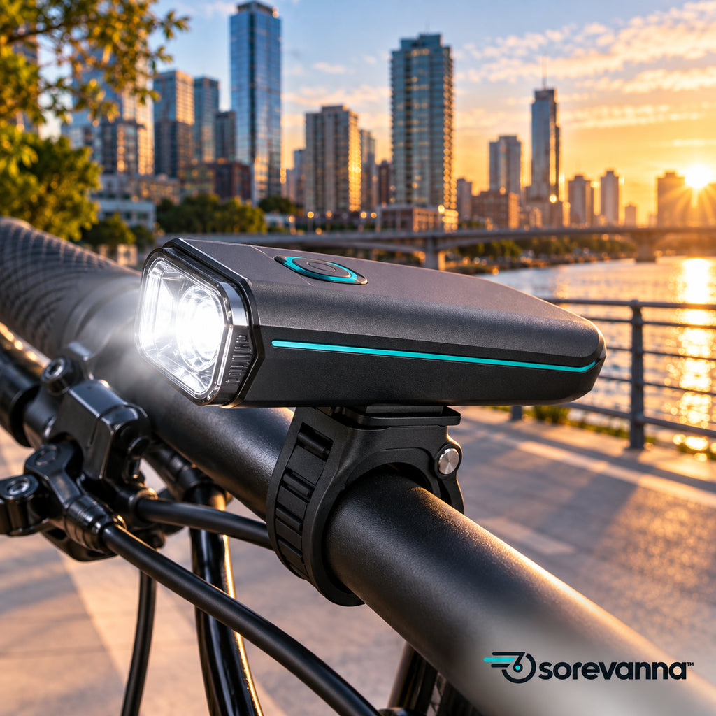 sorevanna™ Rechargeable Handlebar Headlight view 1