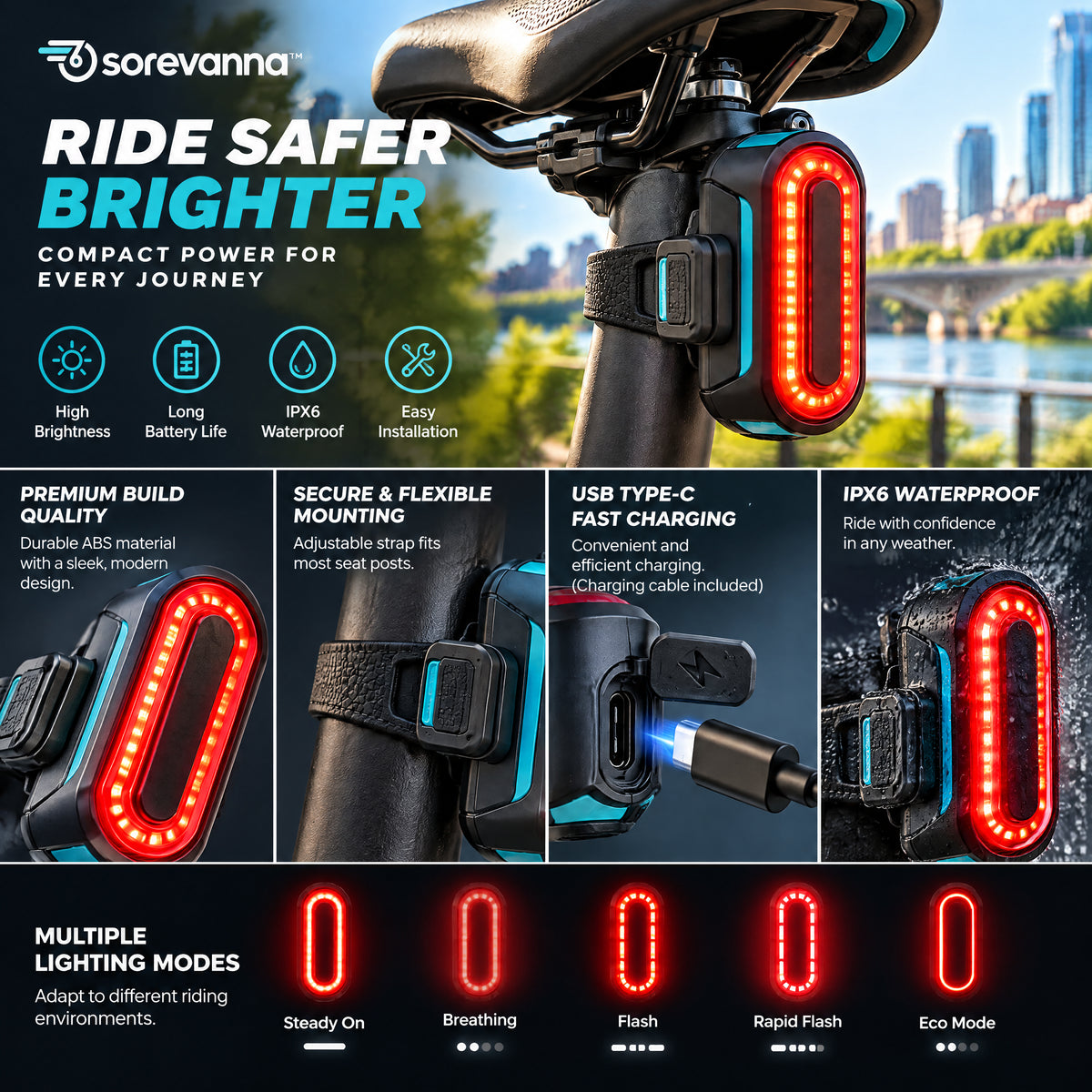 sorevanna™ Seatpost Tail Light view 5