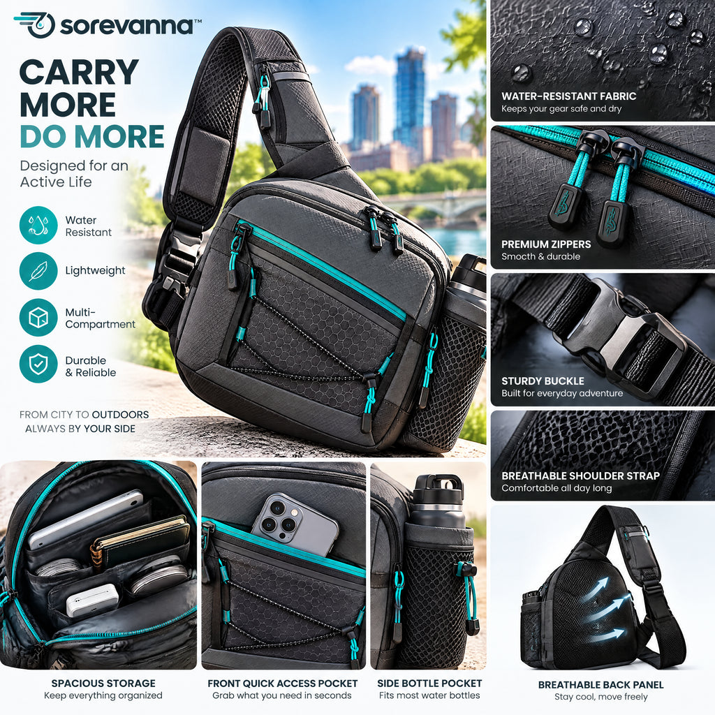 sorevanna™ Urban Cycling Sling Bag view 4