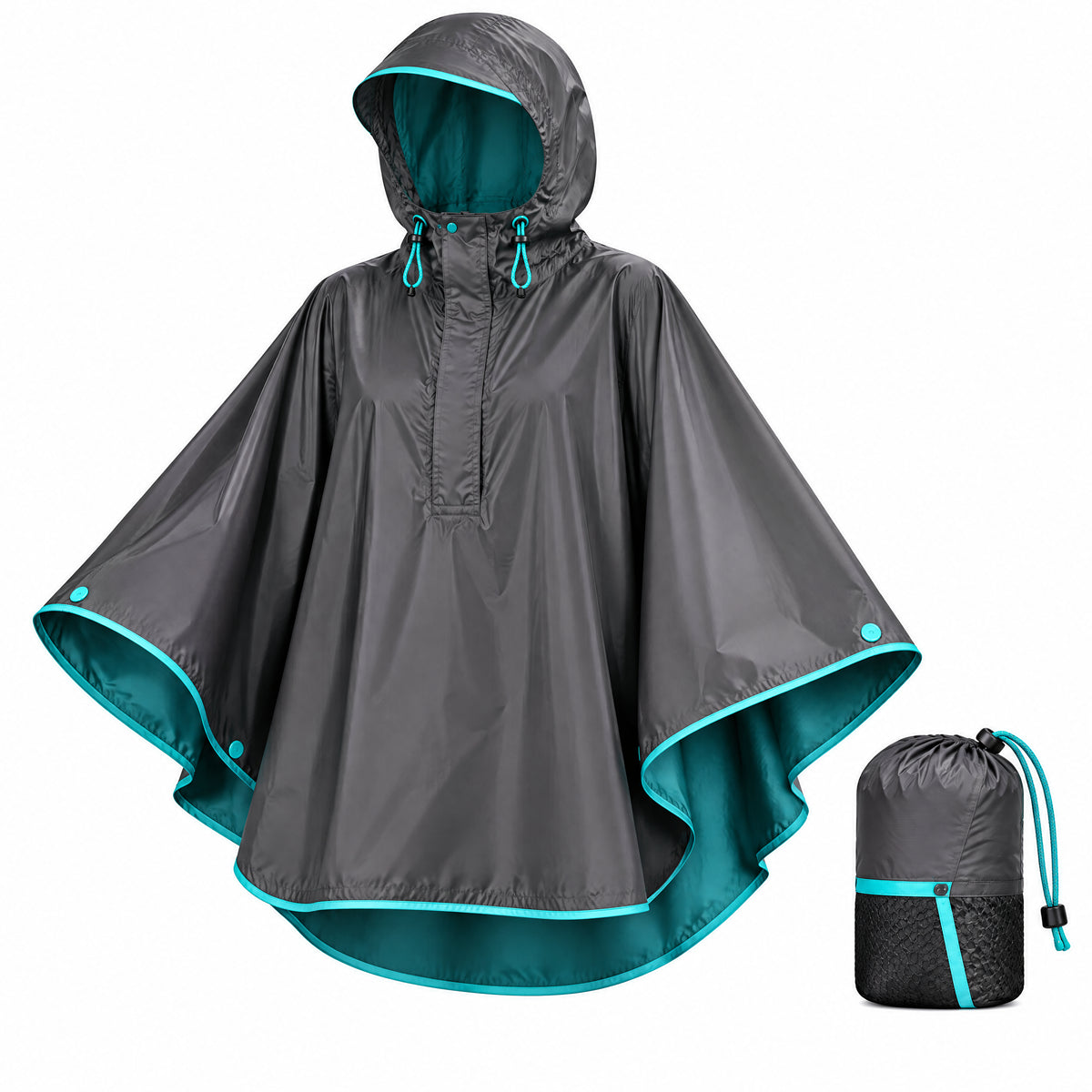 sorevanna™ Packable Cycling Rain Poncho view 5